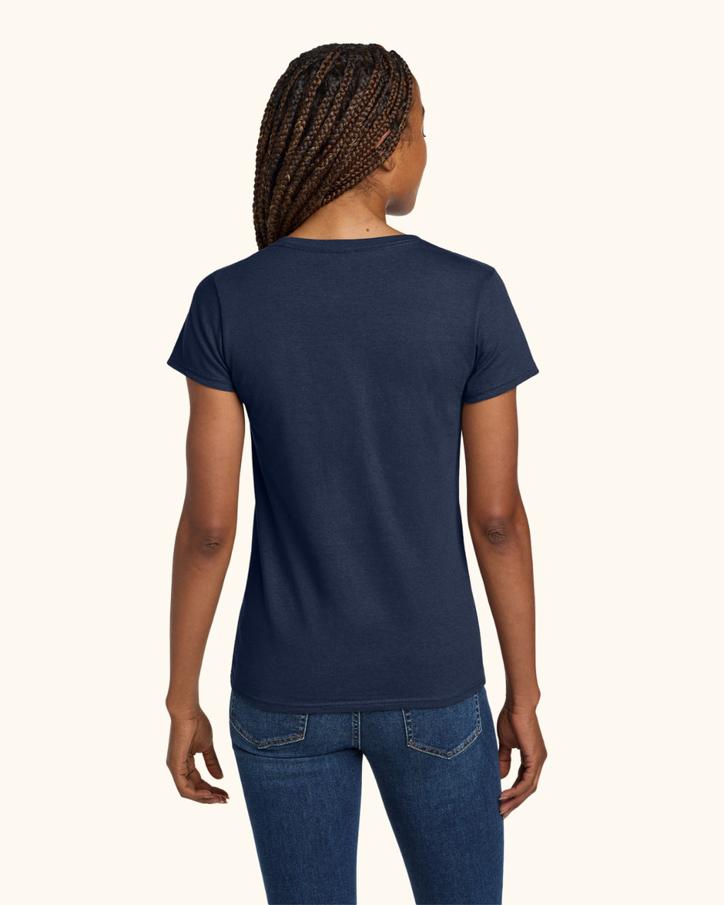 Women's Short Sleeve V-Neck - Heavy Cotton